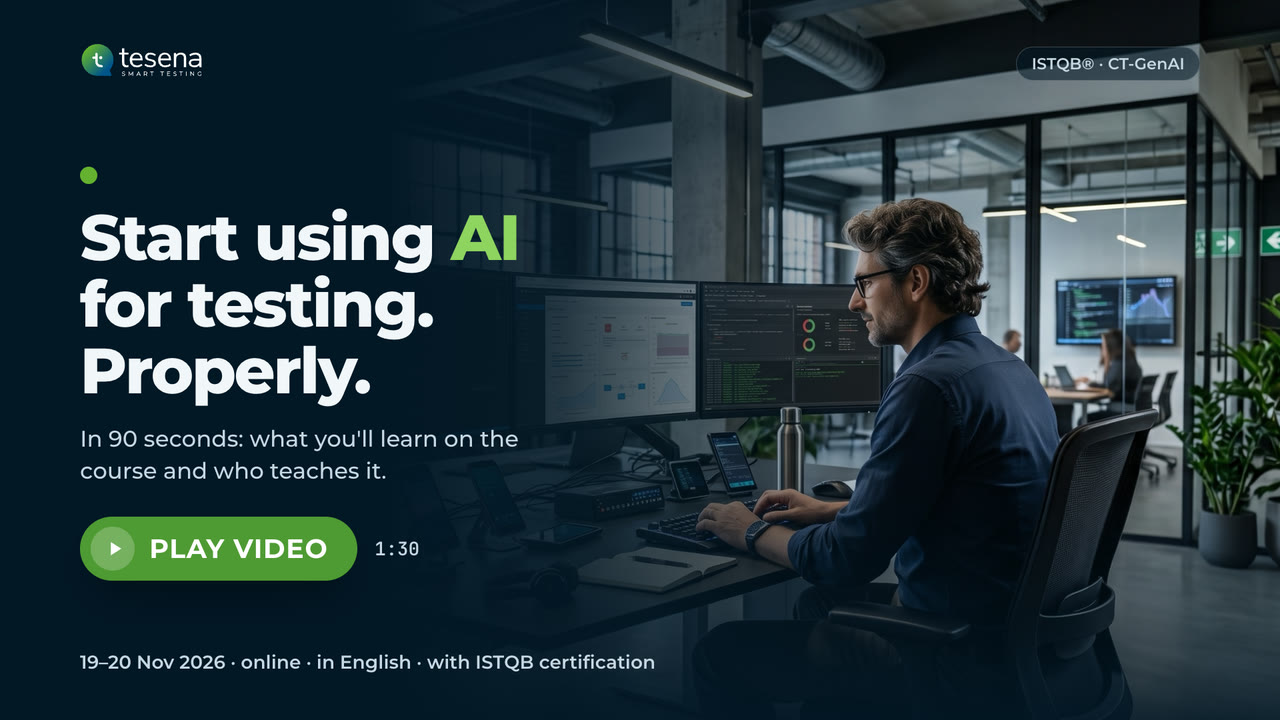 Video: Start using AI for testing. Properly. Play video.